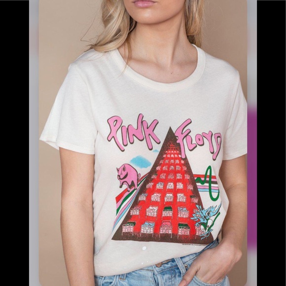 Chaser Pink Floyd Cotton Jersey Crew Neck Band Tee - Picture 2 of 11